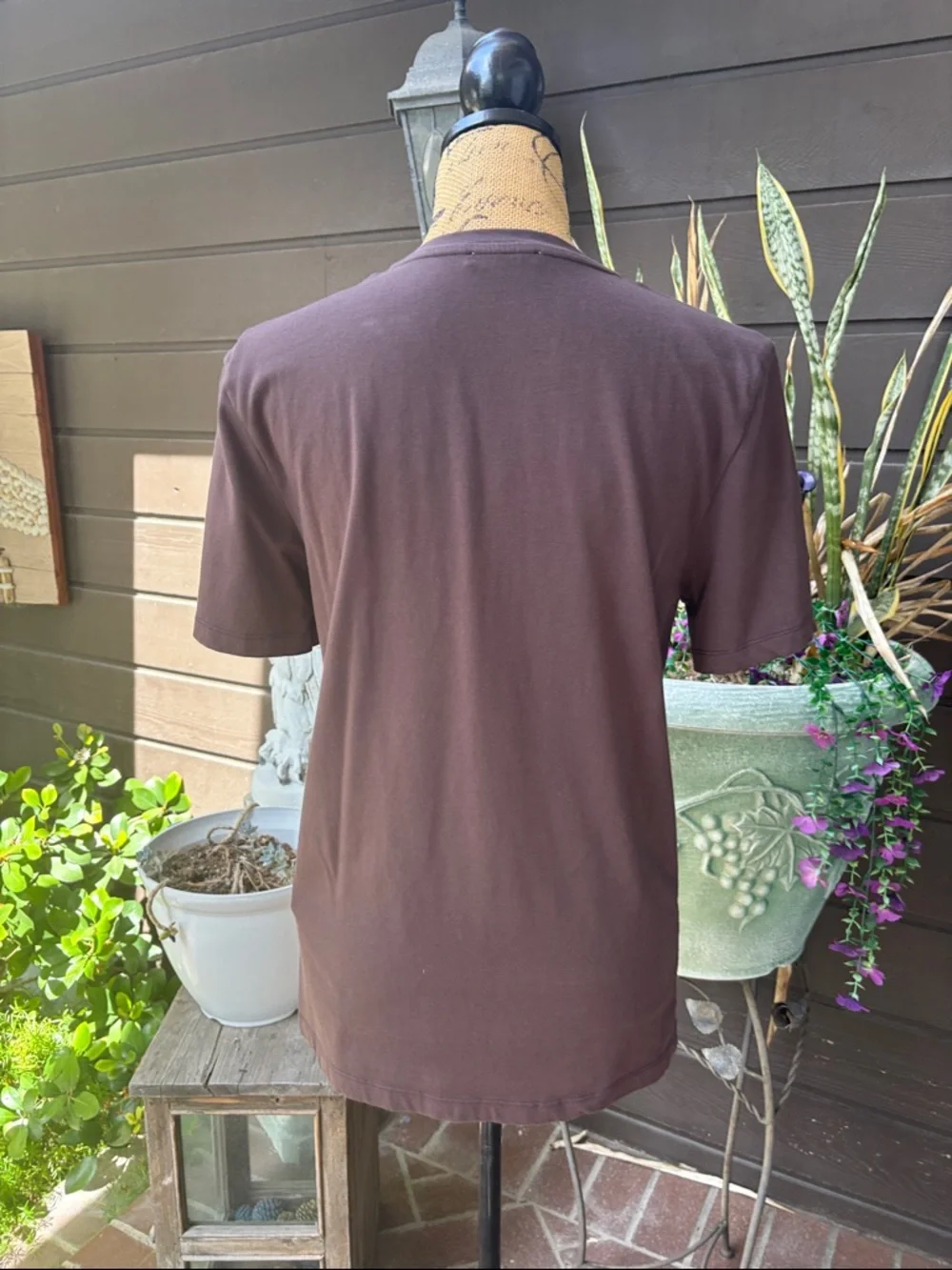 Zara Short Sleeve Tee in Chocolate Brown - Picture 4 of 7